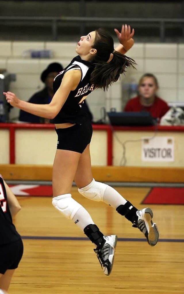 Jump to Spike a Volleyball